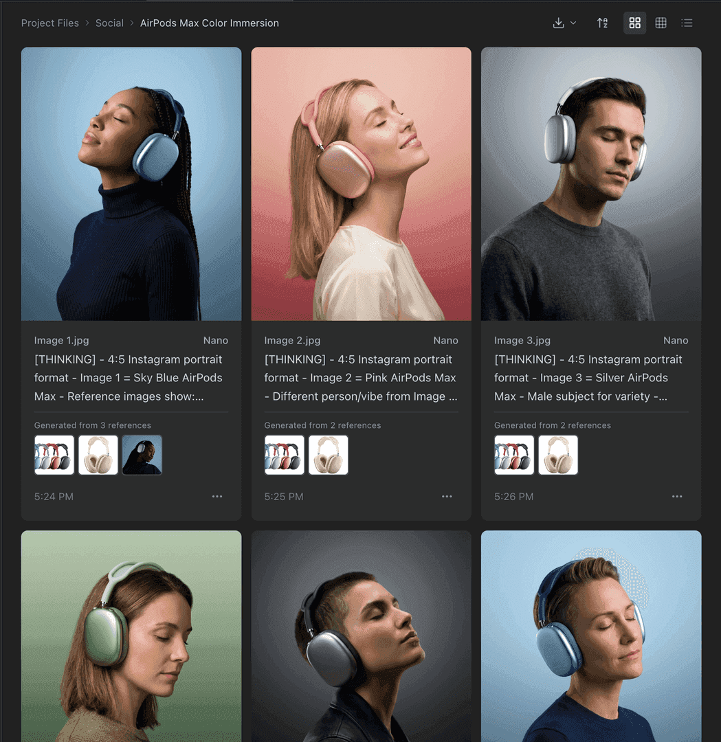 AirPods Max color consistency demonstration